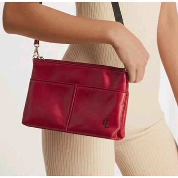 Lauren Ralph Lauren Handbags - RALPH LAUREN LRL WOMENS SMALL RED LEATHER PURSE BAG Y2K 90s 2000s CLUELESS